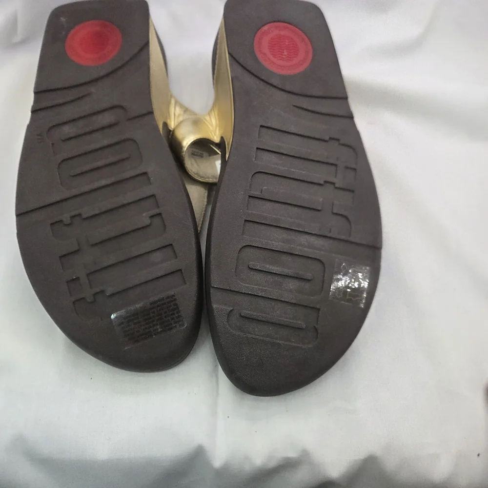 Fitflop Gold and‎ Black Sandals